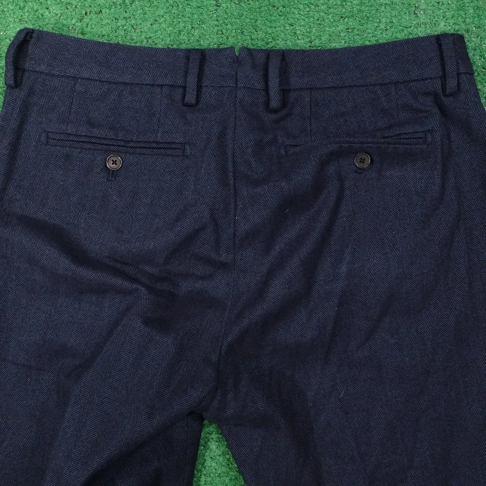 Bonobos‎ Pants Mens 34x34 Blue Tweed Slim Dress Flat Front Cotton Pockets